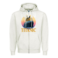 Oatmeal Heather ship just a girl who loves titanic boat titanic girls woman t shirt Zipper Hoodie - ArtMosaic
