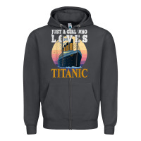 Smoke ship just a girl who loves titanic boat titanic girls woman t shirt Zipper Hoodie - ArtMosaic