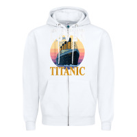 White ship just a girl who loves titanic boat titanic girls woman t shirt Zipper Hoodie - ArtMosaic