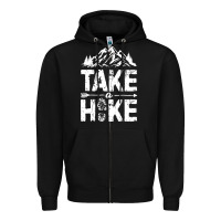 Black take hike Zipper Hoodie - ArtMosaic