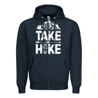 Navy take hike Zipper Hoodie - ArtMosaic