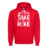 Red take hike Zipper Hoodie - ArtMosaic