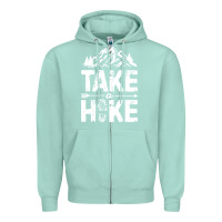 Seafoam take hike Zipper Hoodie - ArtMosaic
