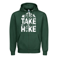 Sports Green take hike Zipper Hoodie - ArtMosaic