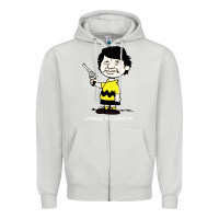 Dove Grey charlie brownson Zipper Hoodie - ArtMosaic
