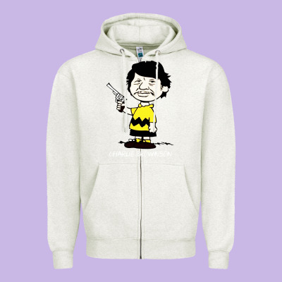 Charlie Brownson Zipper Hoodie Designed By Artmosaic