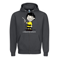 Smoke charlie brownson Zipper Hoodie - ArtMosaic