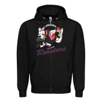 Black roosters-sydney city Classic Zipper Hoodie - ArtMosaic