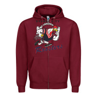 Burgundy roosters-sydney city Classic Zipper Hoodie - ArtMosaic