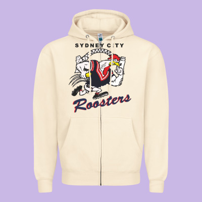 Roosters-sydney City Classic Zipper Hoodie Designed By Artmosaic