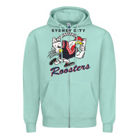 Seafoam roosters-sydney city Classic Zipper Hoodie - ArtMosaic