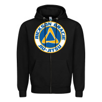 Black rickson gracie jiu jitsu Zipper Hoodie - ArtMosaic