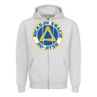 Dove Grey rickson gracie jiu jitsu Zipper Hoodie - ArtMosaic