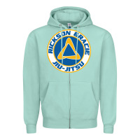 Seafoam rickson gracie jiu jitsu Zipper Hoodie - ArtMosaic