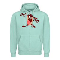 Seafoam tasmanian devil cartoon character Zipper Hoodie - ArtMosaic