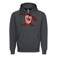 Smoke tasmanian devil cartoon character Zipper Hoodie - ArtMosaic
