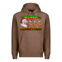 Chestnut Merry Christmas Premium Hoodie - CowhideDigitalArt