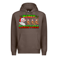 Coffee Merry Christmas Premium Hoodie - CowhideDigitalArt