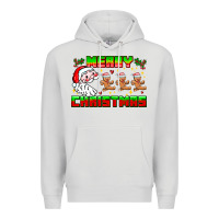 Dove Grey Merry Christmas Premium Hoodie - CowhideDigitalArt