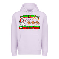 Lilac Merry Christmas Premium Hoodie - CowhideDigitalArt