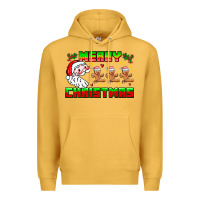 Mustard Merry Christmas Premium Hoodie - CowhideDigitalArt