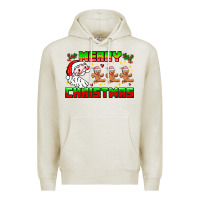 Oatmeal Heather Merry Christmas Premium Hoodie - CowhideDigitalArt
