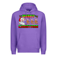 Purple Merry Christmas Premium Hoodie - CowhideDigitalArt