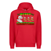 Red Merry Christmas Premium Hoodie - CowhideDigitalArt