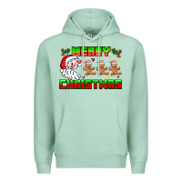 Seafoam Merry Christmas Premium Hoodie - CowhideDigitalArt