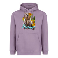 Lavender mama bear with sunflowers and cactus Heavyweight Hoodie - Artiststas