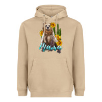 Mushroom mama bear with sunflowers and cactus Heavyweight Hoodie - Artiststas
