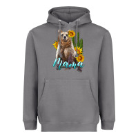 Storm mama bear with sunflowers and cactus Heavyweight Hoodie - Artiststas