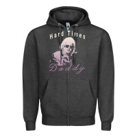 Charcoal Heather Hard Times Daddy Zipper Hoodie - trangStudio