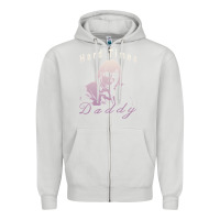 Dove Grey Hard Times Daddy Zipper Hoodie - trangStudio