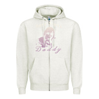 Oatmeal Heather Hard Times Daddy Zipper Hoodie - trangStudio