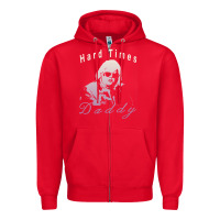 Red Hard Times Daddy Zipper Hoodie - trangStudio