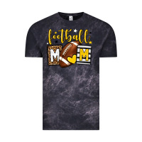 Cloud Black Football mom yellow team color Vintage Tee - HowdyJamesFarm