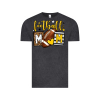 Vintage Black Football mom yellow team color Vintage Tee - HowdyJamesFarm