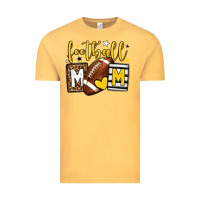 Football Mom Yellow Team Color Vintage Tee | Teevron