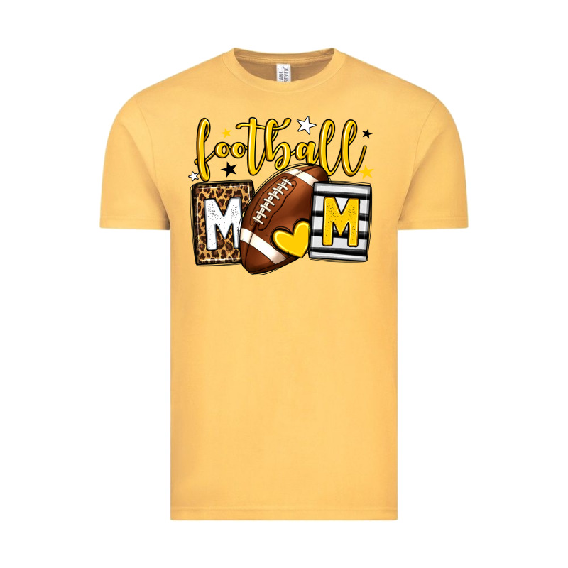Football Mom Yellow Team Color Vintage Tee by HowdyJamesFarm | Teevron