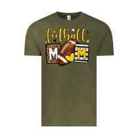 Vintage Olive Football mom yellow team color Vintage Tee - HowdyJamesFarm