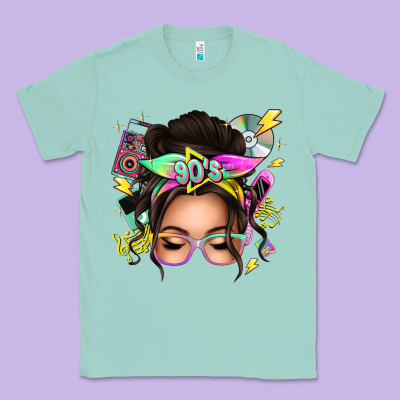 90s Messy Bun Classic Tee Designed By Texasbilliewilder