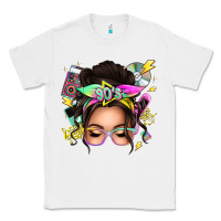 White 90s messy bun Classic Tee - texasbilliewilder