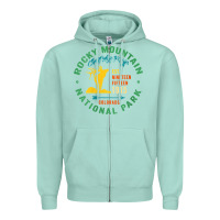 Seafoam womens rocky mountain national park hiking travel souvenir novelty v n Zipper Hoodie - trangStudio