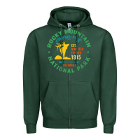 Sports Green womens rocky mountain national park hiking travel souvenir novelty v n Zipper Hoodie - trangStudio