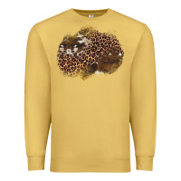 Antique Gold leopard cowhide glitter patches Premium Sweatshirt - Artiststas