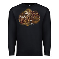 Black leopard cowhide glitter patches Premium Sweatshirt - Artiststas
