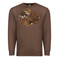 Chestnut leopard cowhide glitter patches Premium Sweatshirt - Artiststas