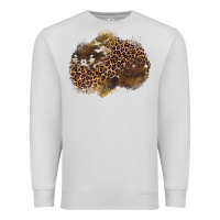 Dove Grey leopard cowhide glitter patches Premium Sweatshirt - Artiststas