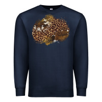 Navy leopard cowhide glitter patches Premium Sweatshirt - Artiststas